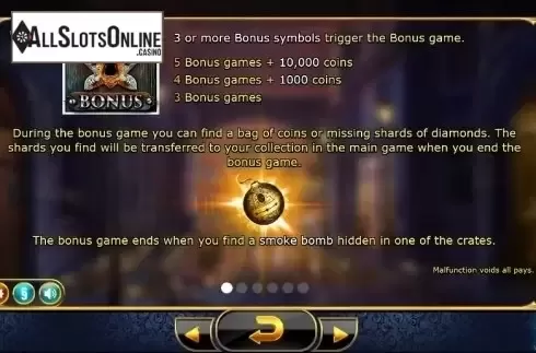 Paytable . Holmes and the Stolen Stones from Yggdrasil