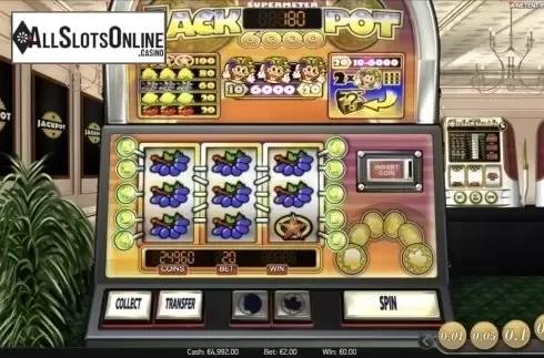 Supermeter mode win screen. Jackpot 6000 from NetEnt