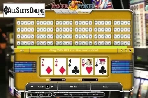 Game Screen. Joker Poker (Oryx) from Oryx