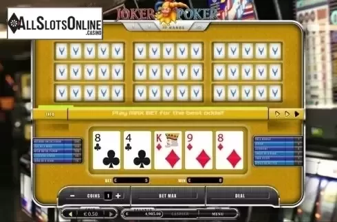 Game Screen. Joker Poker (Oryx) from Oryx