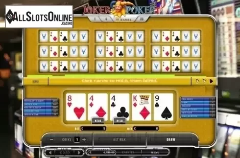 Game Screen. Joker Poker (Oryx) from Oryx