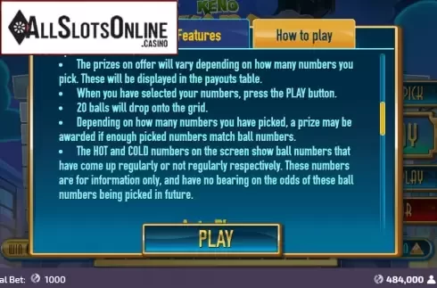 Rules 3. Keno Kong from FunFair
