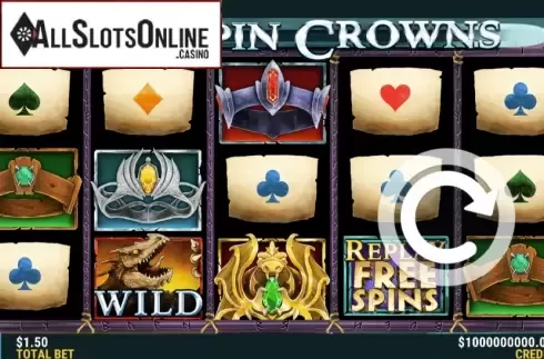 Reel Screen. Kingspin Crowns from Slot Factory