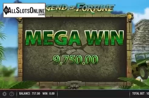 Mega Win Screen. Legend of Fortune from Red7