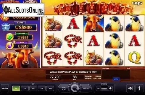 Reel Screen. Longhorn Jackpots from AGS