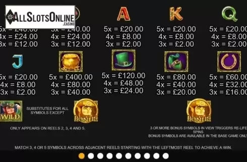 Symbols. Lucky Ways Multiplier from Inspired Gaming