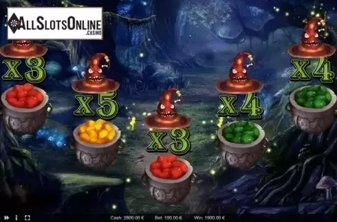 Bonus Game screen. Magic Jam from Thunderspin