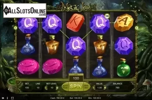 Win screen. Magic Jam from Thunderspin