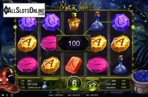 Free Spins screen. Magic Jam from Thunderspin
