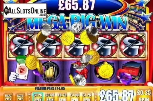 Mega Big Win screen. Magic Wand from WMS