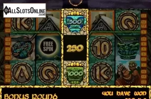 Bonus Game screen. Mayan Secret from MultiSlot