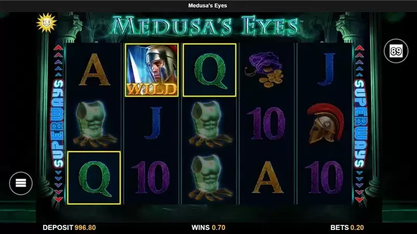 Medusa's Eyes slot screenshot 3