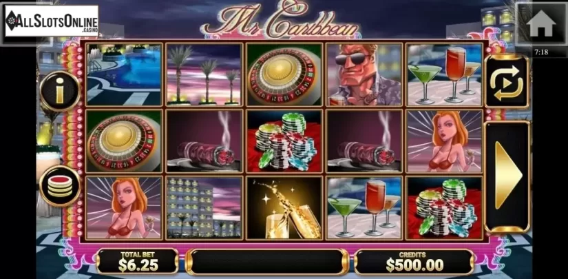 Reel Screen. Mr. Caribbean from MultiSlot