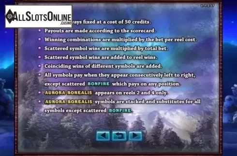 Game Screen. Northern Lights from GMW