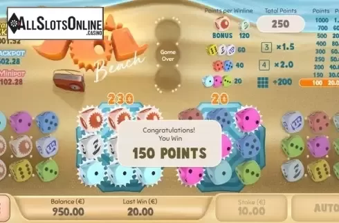 Win Screen 3. Parasol Beach from Air Dice