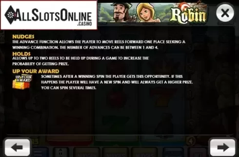 Paytable 2. Robin from MGA