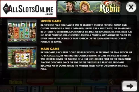 Paytable 1. Robin from MGA