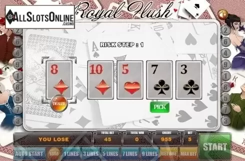 Gamble game 2. Royal Flush from GameX