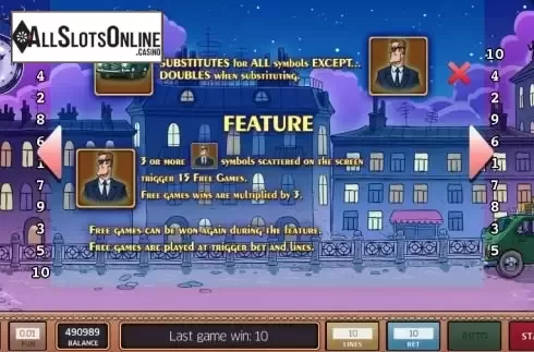 Paytable 2. Secret Agent (Concept Gaming) from Concept Gaming