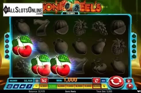 Win Screen. Sonic Reels from Wazdan