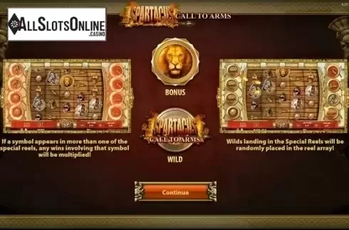Screen 1. Spartacus Call to Arms from WMS