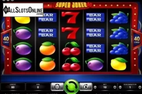 Reel Screen. Super Joker 40 (Kajot Games) from KAJOT