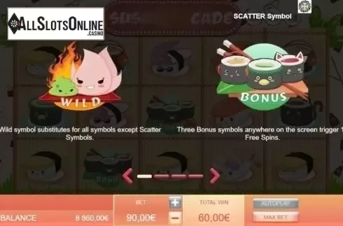 Wild and Bonus. Sushicade from Gamatron