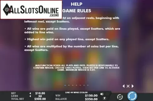 Paytable 1. The Boom Squad from Genesis