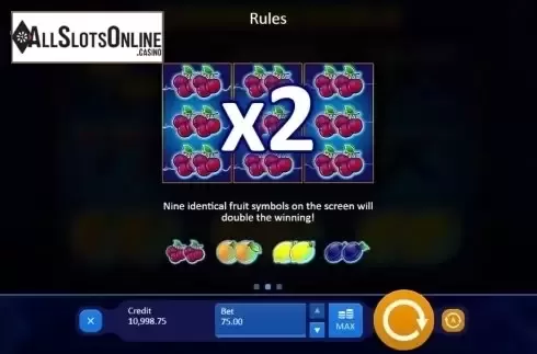 Paytable 2. Thunder Reels from Playson