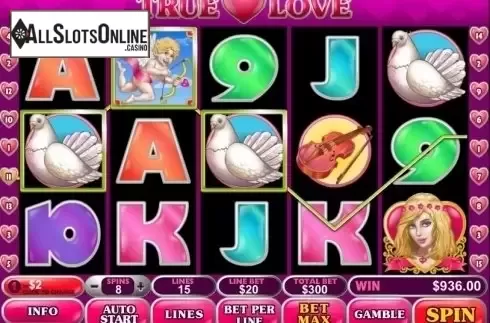 Win Screen. True Love from Playtech