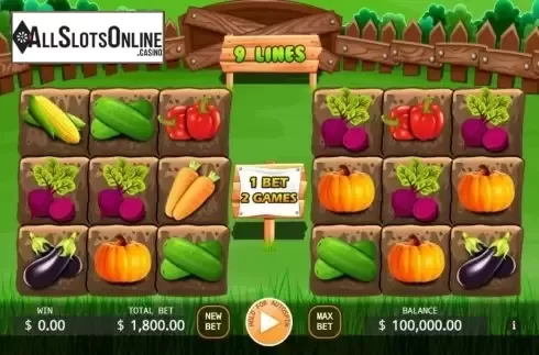 Reel Screen. Veggies Plot from KA Gaming