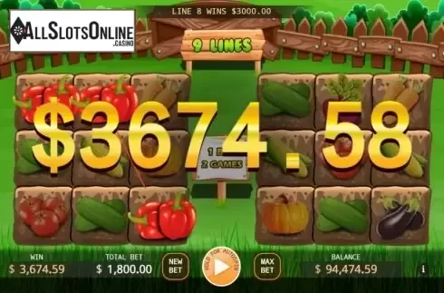 Win Screen 2. Veggies Plot from KA Gaming