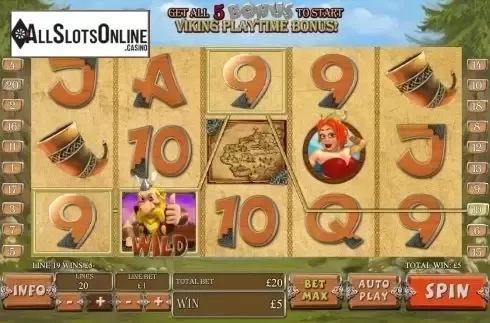 Wild Win screen. Vikingmania from Playtech
