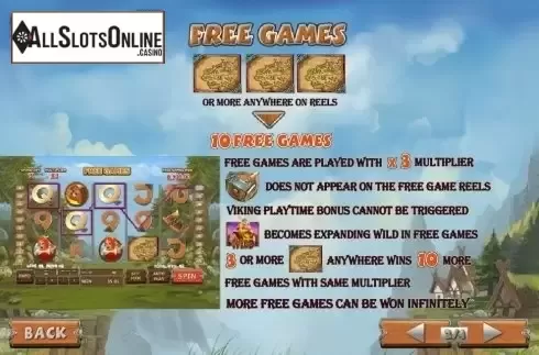 Paytable 2. Vikingmania from Playtech