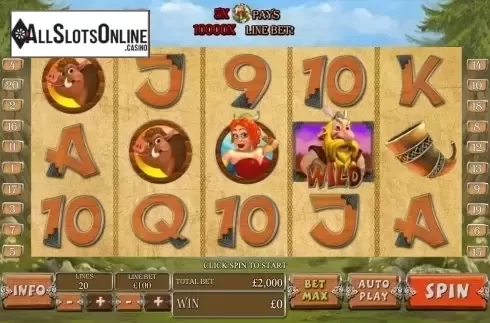 Reels screen. Vikingmania from Playtech