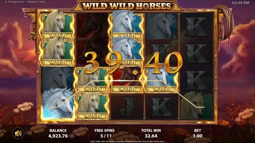 Wild Wild Horses slot screenshot 5