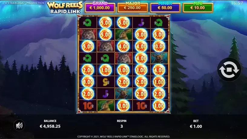 Wolf Reels Rapid Link slot screenshot 4