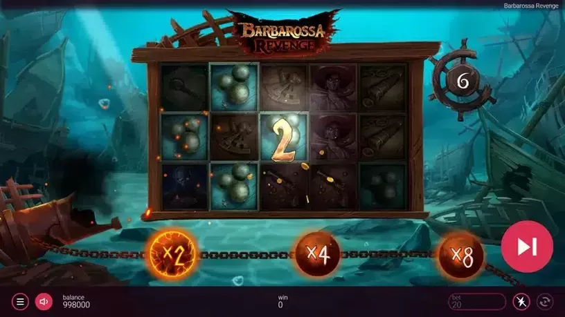 Barbarossa Revenge DoubleMax slot screenshot 4