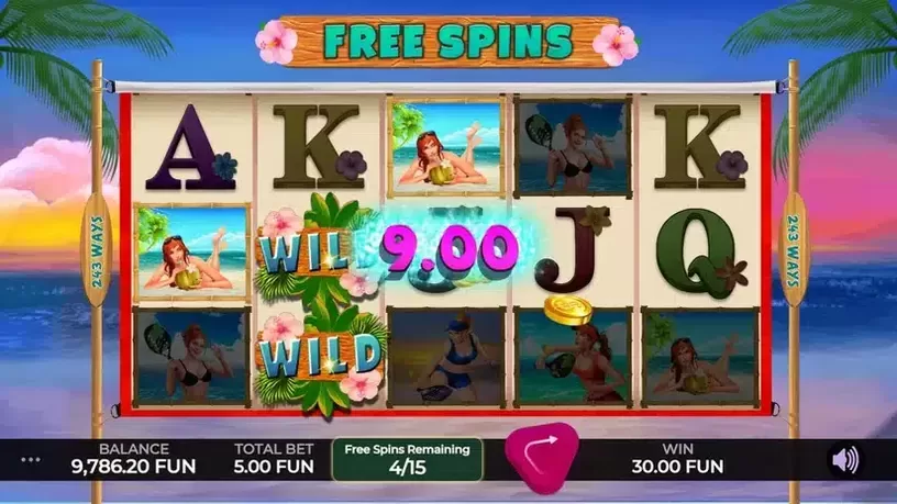 Beach Tennis slot screenshot 4