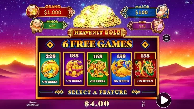 Heavenly Gold slot screenshot 3