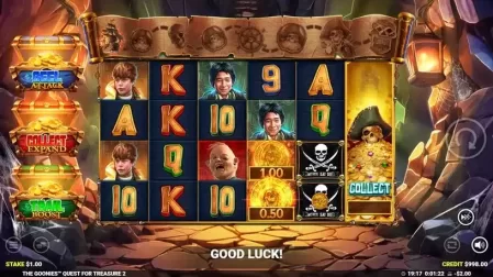 The Goonies Quest for Treasure 2 slot screenshot 2