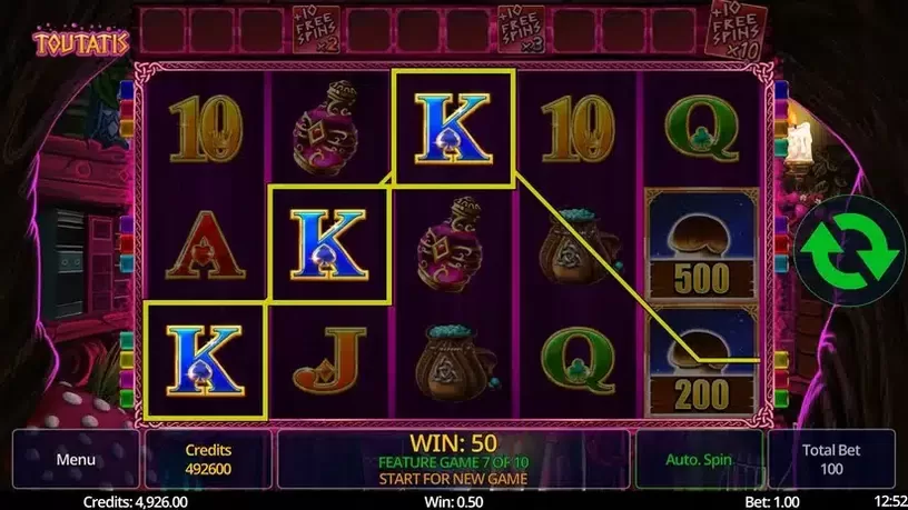 Toutatis slot screenshot 3