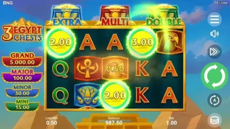 3 Egypt Chests slot screenshot 3