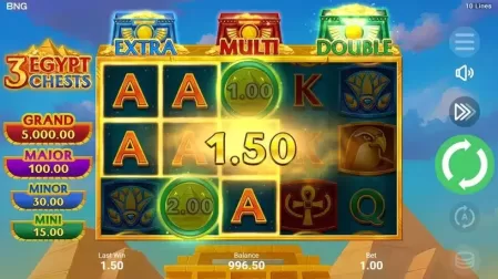 3 Egypt Chests slot screenshot 2