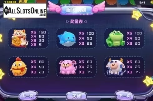Paytable 1. 3D Toy Machine from Dream Tech