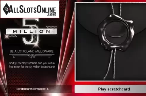 Game screen. 5 Million from Gluck Games