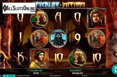 Reels screen. Afterlife Inferno from Leander Games
