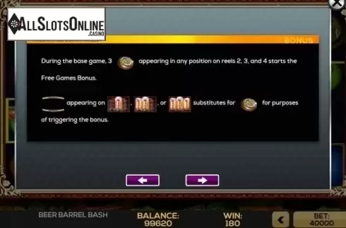 Features 1. Beer Barrel Bash from High 5 Games