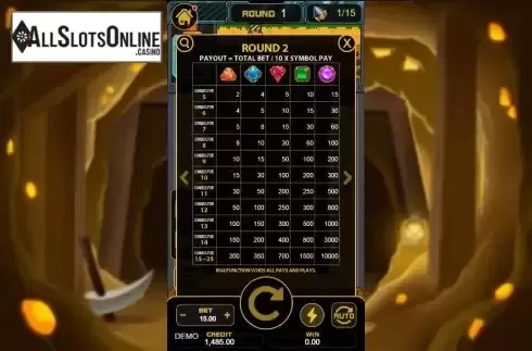 Paytable screen 2