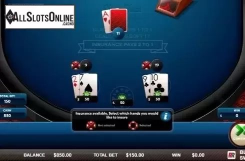 Game Screen 1. Blackjack Switch (Red Rake) from Red Rake